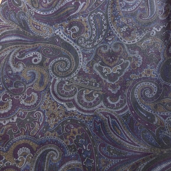 Vintage 90s Smart Parts Paisley Rocaille Print Midi Pencil Skirt Navy Whimsigoth - Picture 4 of 5